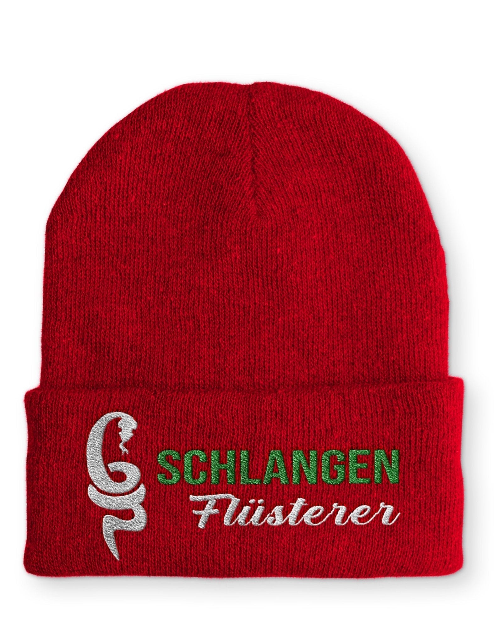 Schlangenflüsterer Beanie Mütze mit Spruch - tshirtladen - Mütze