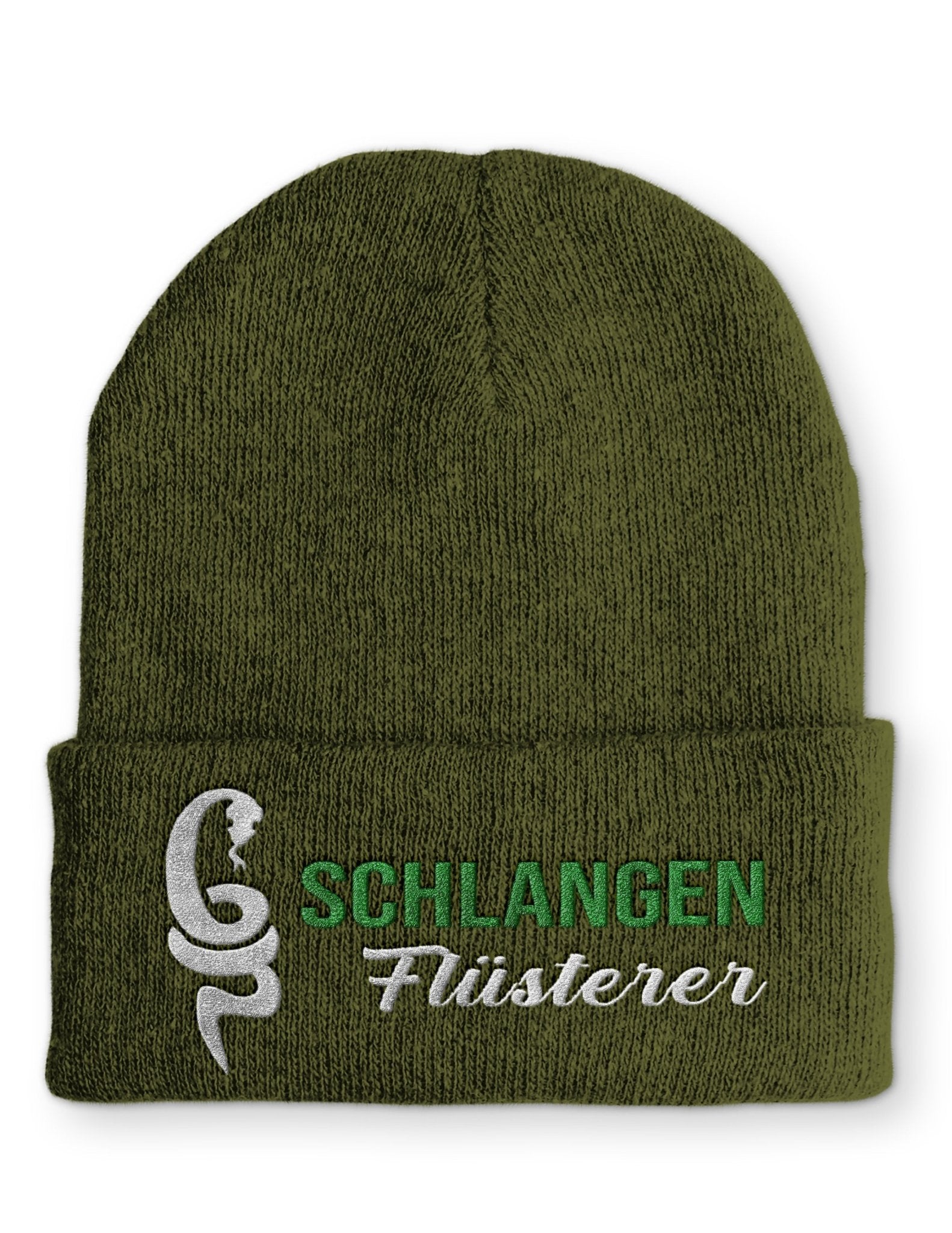 Schlangenflüsterer Beanie Mütze mit Spruch - tshirtladen - Mütze