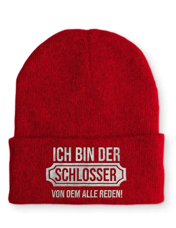 Schlosser Statement Beanie Mütze mit Spruch - tshirtladen - Mütze