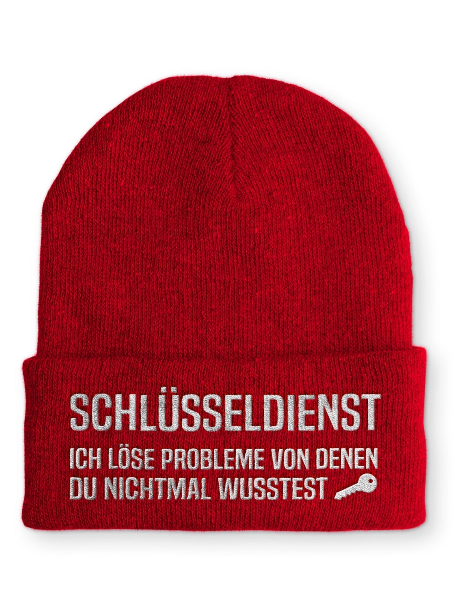 Schlüsseldienst Beanie Mütze mit Spruch - tshirtladen - Mütze