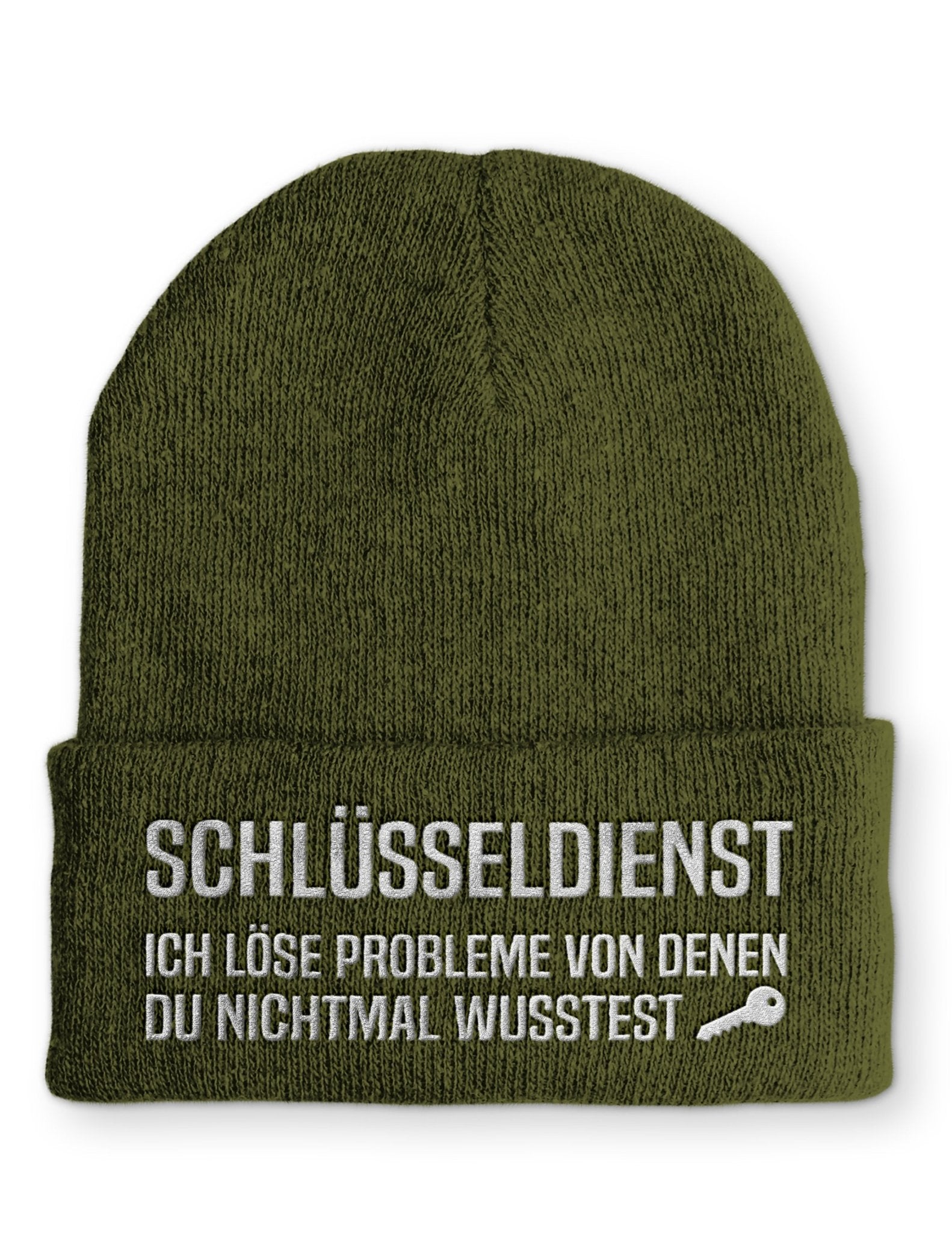 Schlüsseldienst Beanie Mütze mit Spruch - tshirtladen - Mütze