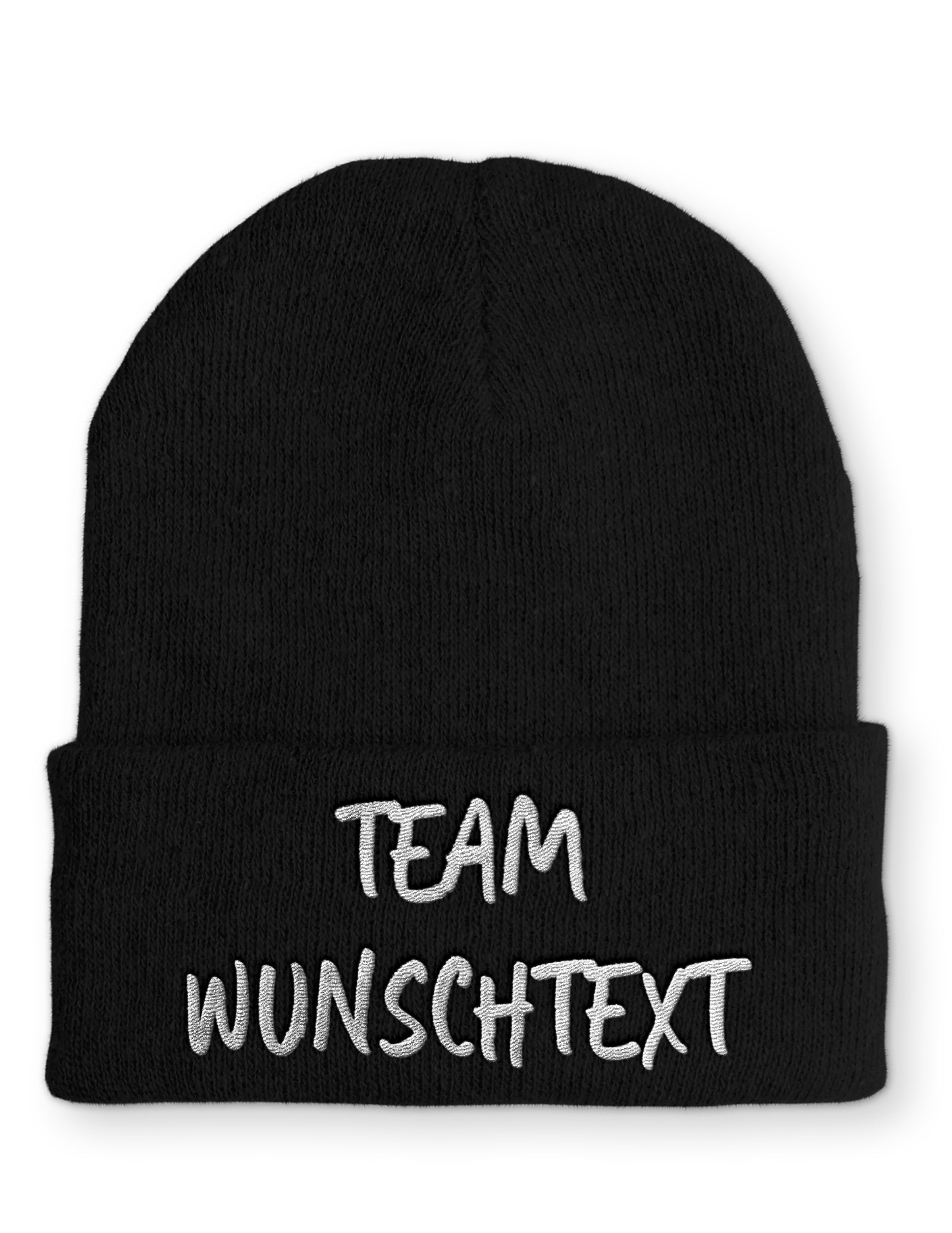 Mütze Team "Wunschtext"