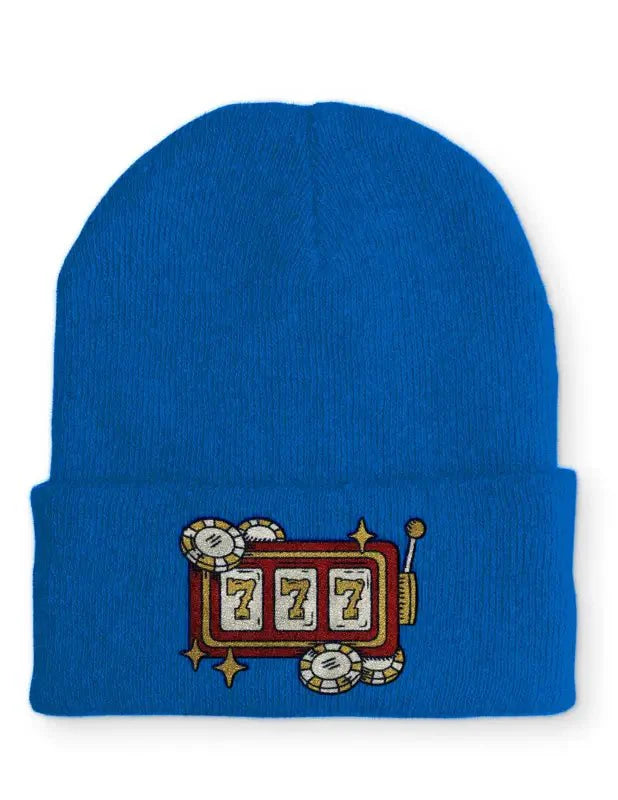 Slot Maschine Statement Beanie Mütze mit Spruch - tshirtladen - Mütze