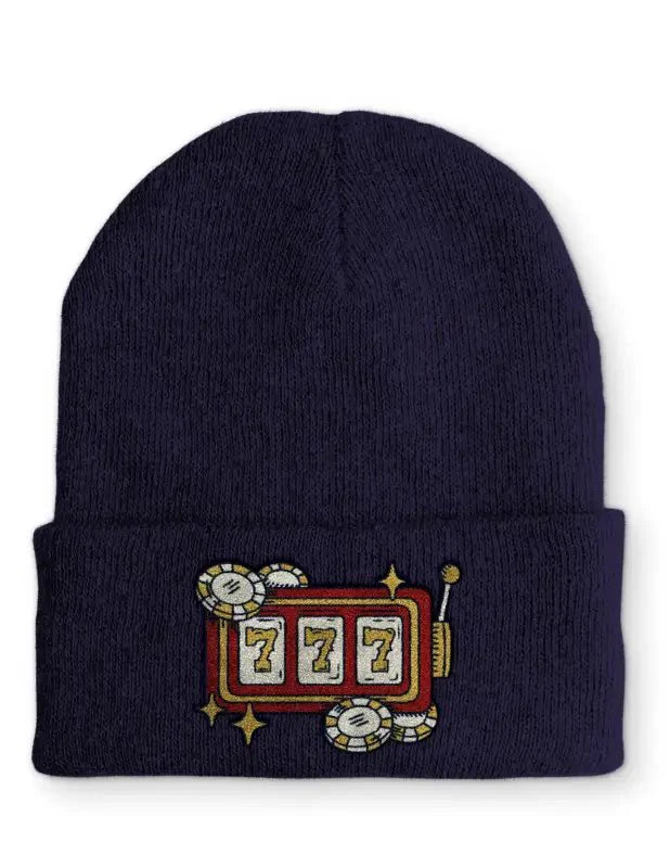 Slot Maschine Statement Beanie Mütze mit Spruch - tshirtladen - Mütze