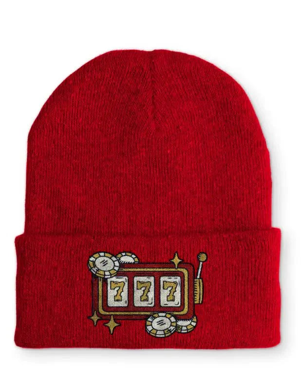 Slot Maschine Statement Beanie Mütze mit Spruch - tshirtladen - Mütze
