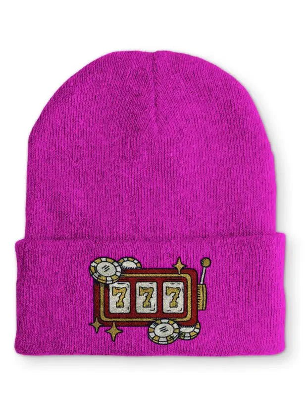 Slot Maschine Statement Beanie Mütze mit Spruch - tshirtladen - Mütze