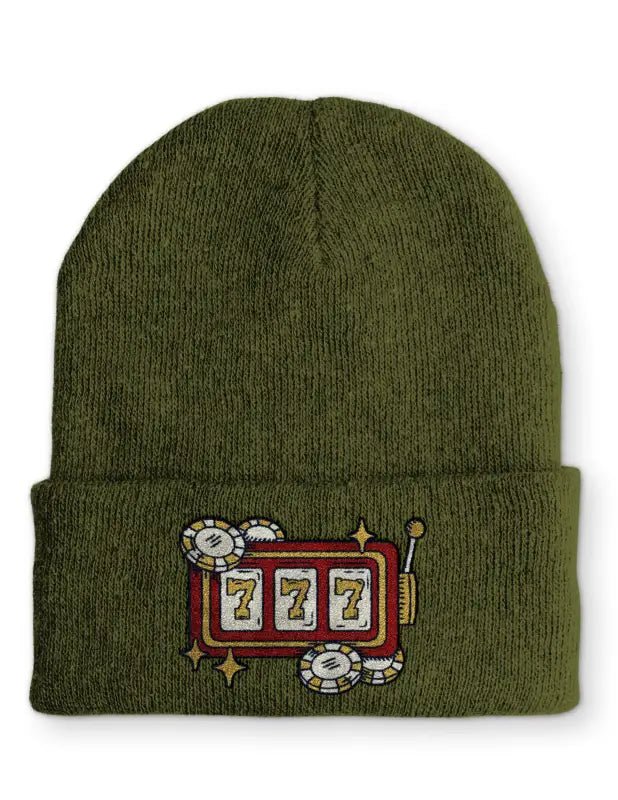 Slot Maschine Statement Beanie Mütze mit Spruch - tshirtladen - Mütze