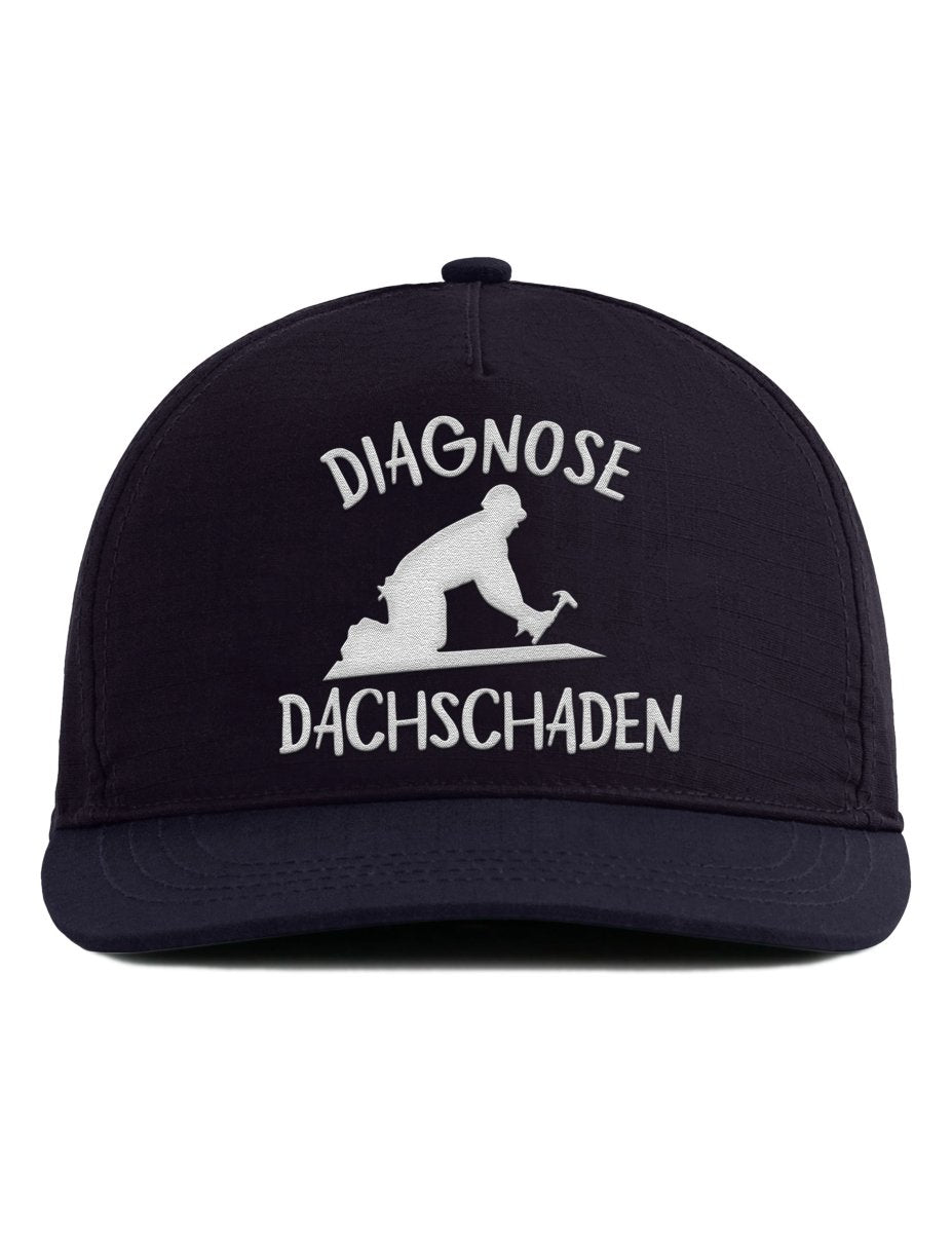 Snapback Cap – Diagnose Dachschaden – Unisex - Bestickt - Schwarzer - Kaffee