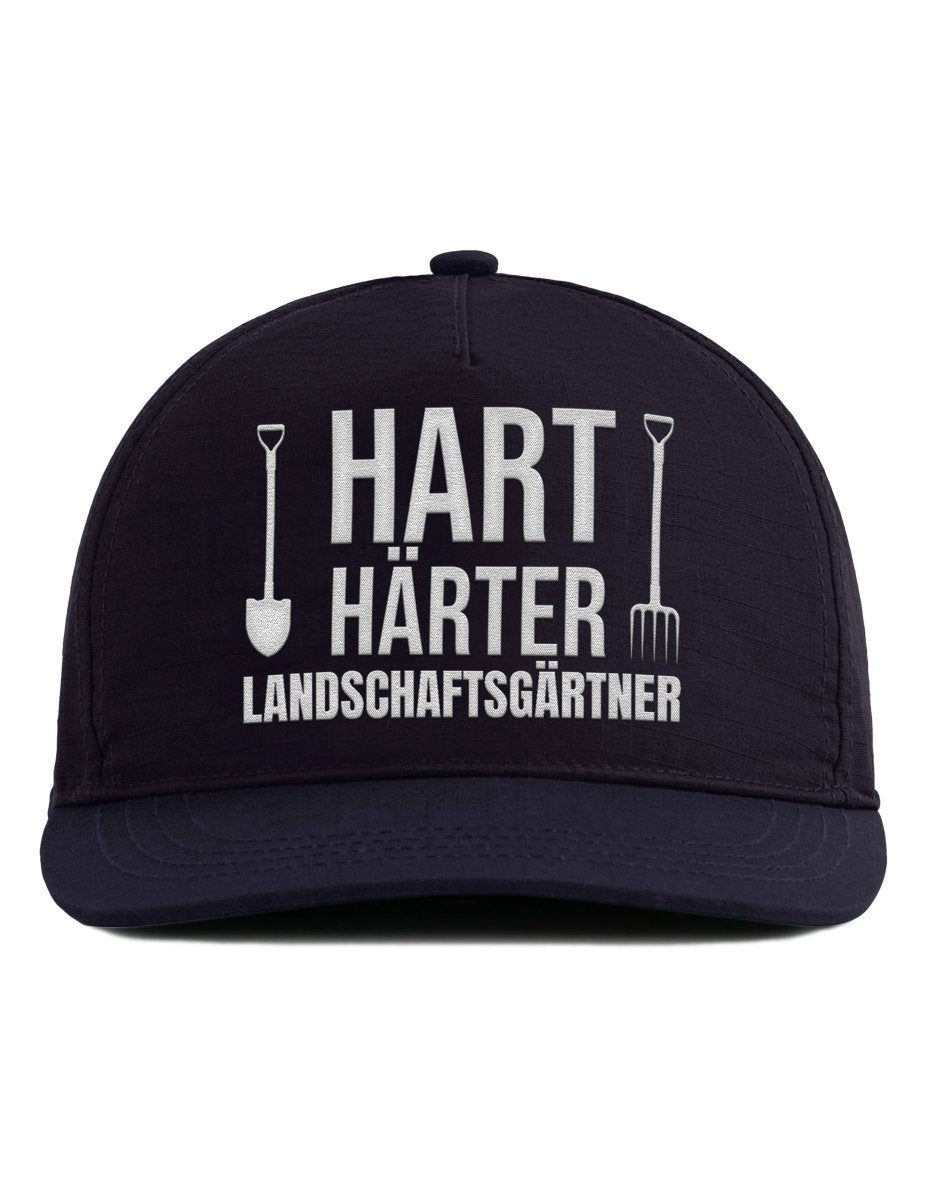 Snapback Cap – Hart Härter Landschaftsgärtner – Unisex Basecap - Bestickt - Schwarzer - Kaffee