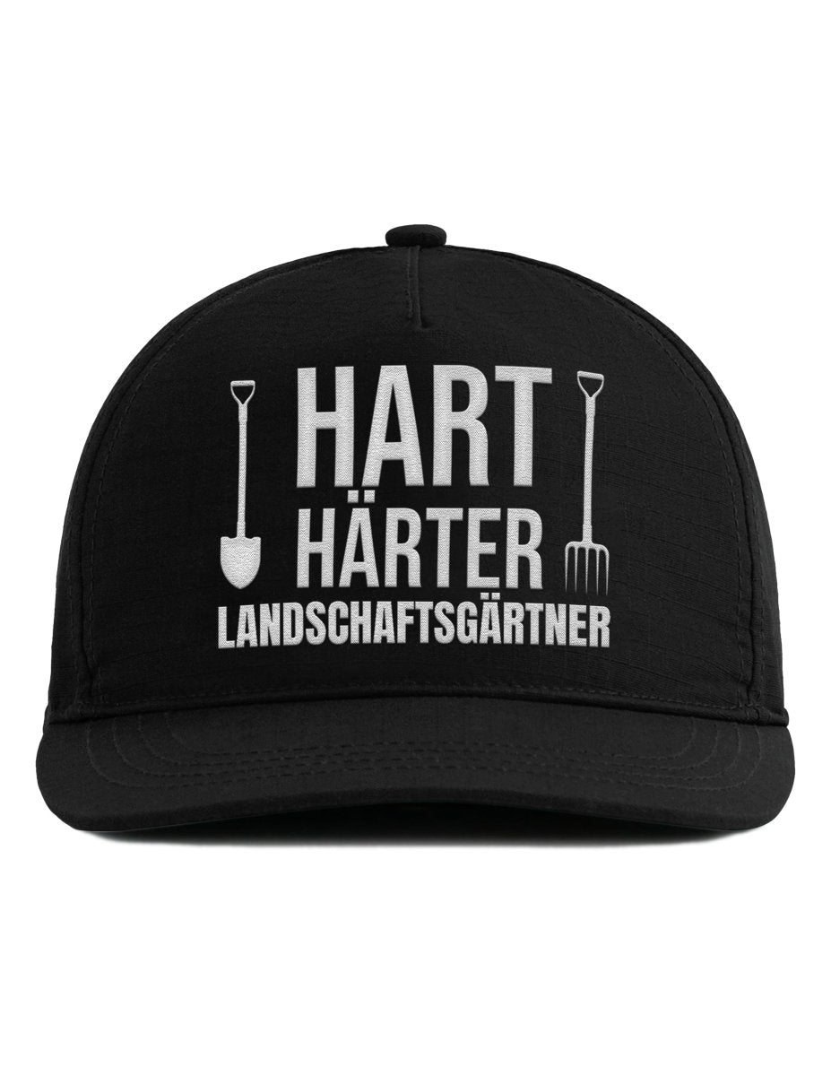 Snapback Cap – Hart Härter Landschaftsgärtner – Unisex Basecap - Bestickt - Schwarzer - Kaffee