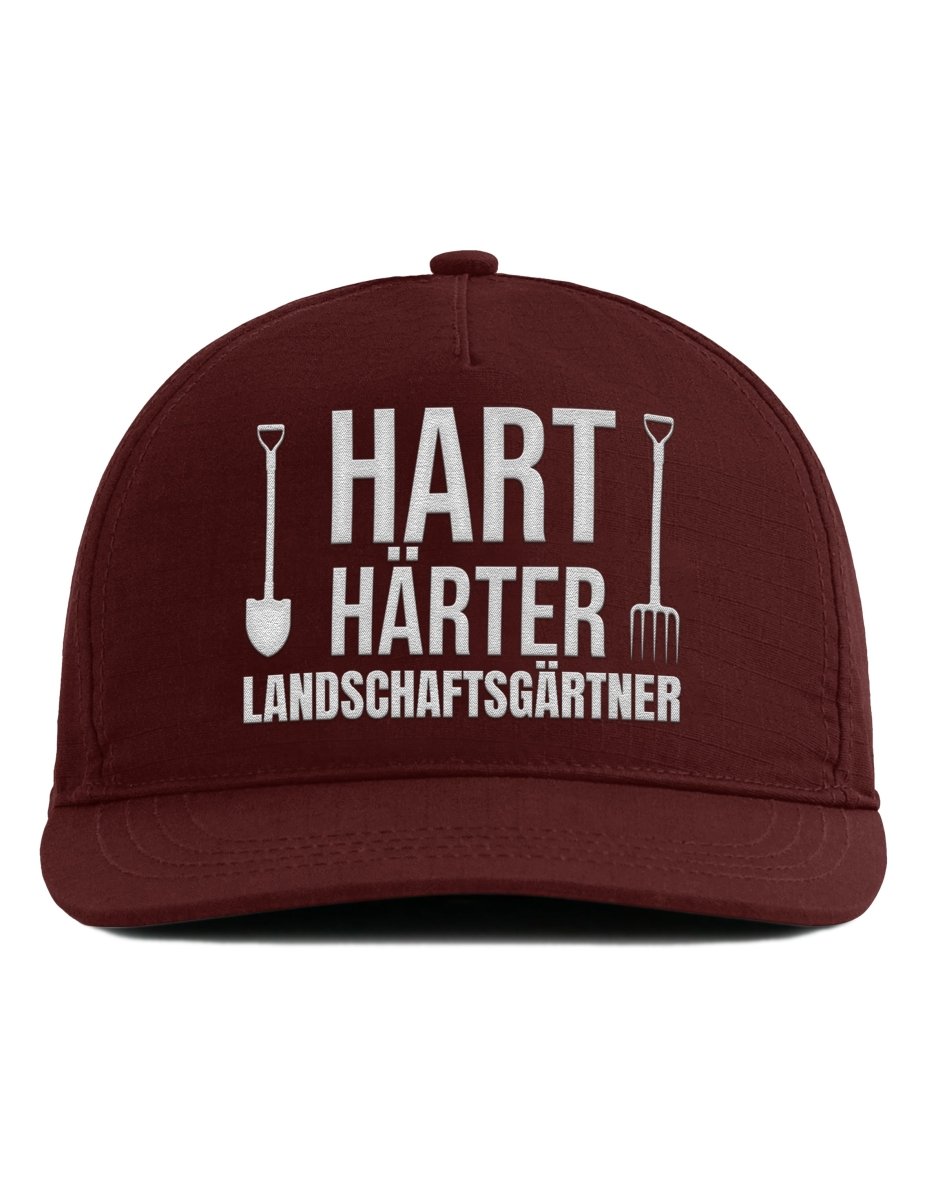 Snapback Cap – Hart Härter Landschaftsgärtner – Unisex Basecap - Bestickt - Schwarzer - Kaffee