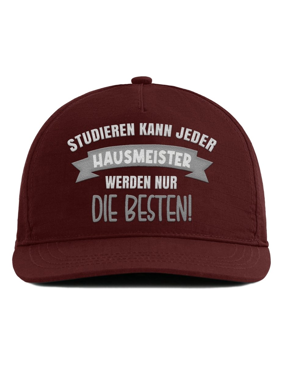 Snapback Cap – Hausmeister werden nur die besten! – Unisex Basecap - Bestickt - Schwarzer - Kaffee