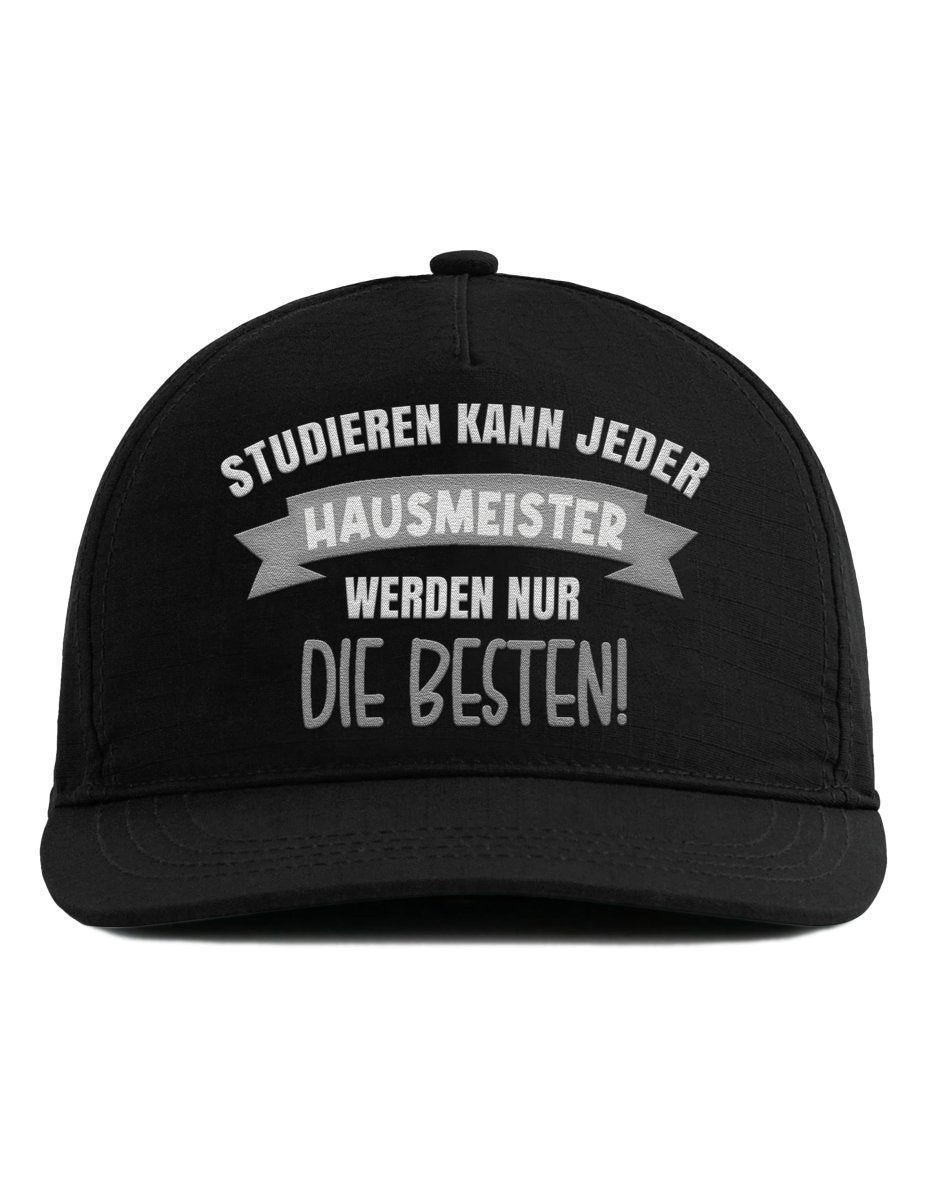 Snapback Cap – Hausmeister werden nur die besten! – Unisex Basecap - Bestickt - Schwarzer - Kaffee