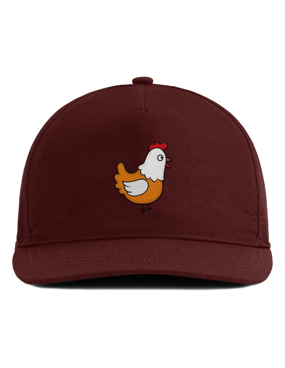 Snapback Cap – Huhn – Unisex Basecap – Bestickt - Schwarzer - Kaffee