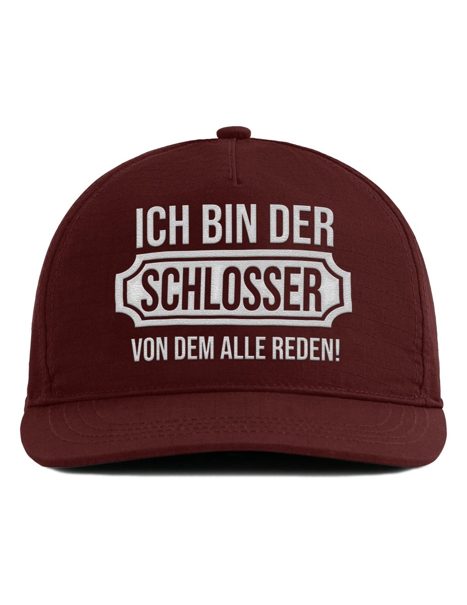 Snapback Cap – Ich bin der Schlosser von dem alle reden – Unisex Basecap - Bestickt - Schwarzer - Kaffee