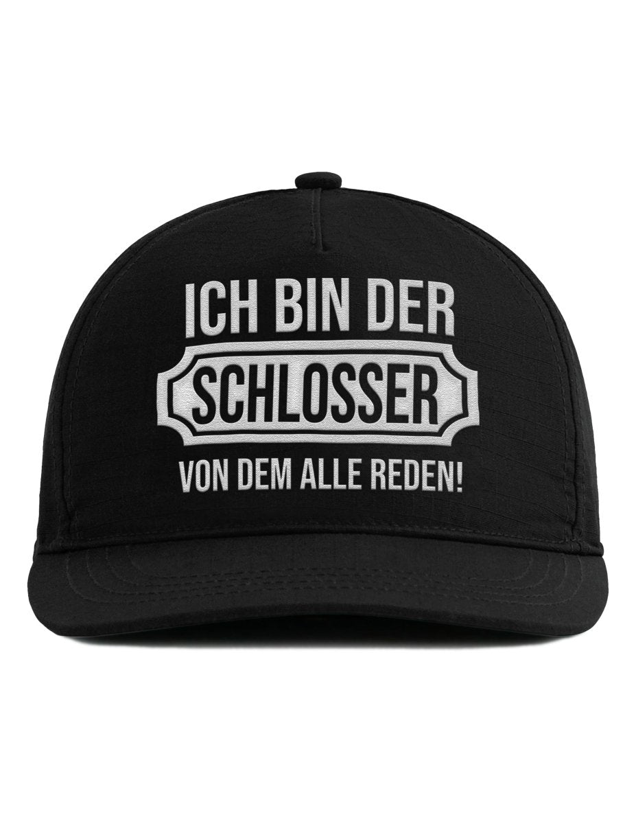 Snapback Cap – Ich bin der Schlosser von dem alle reden – Unisex Basecap - Bestickt - Schwarzer - Kaffee