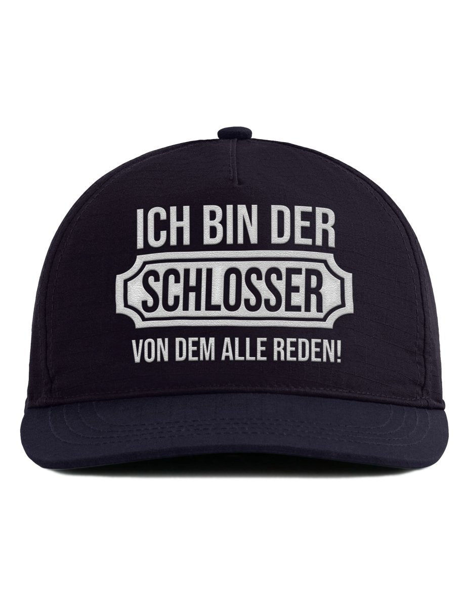 Snapback Cap – Ich bin der Schlosser von dem alle reden – Unisex Basecap - Bestickt - Schwarzer - Kaffee