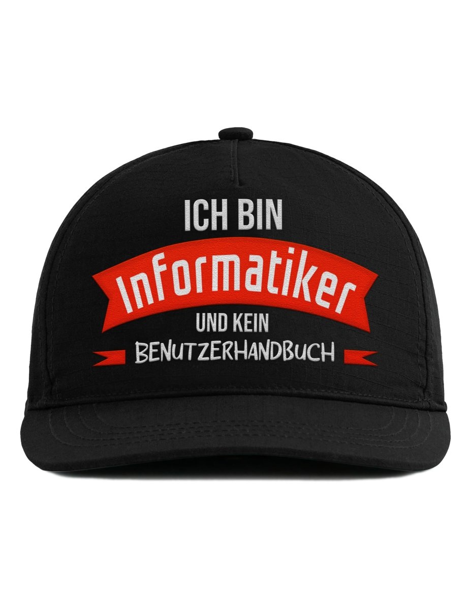 Snapback Cap – Ich bin Informatiker – Unisex Basecap - Bestickt - Schwarzer - Kaffee