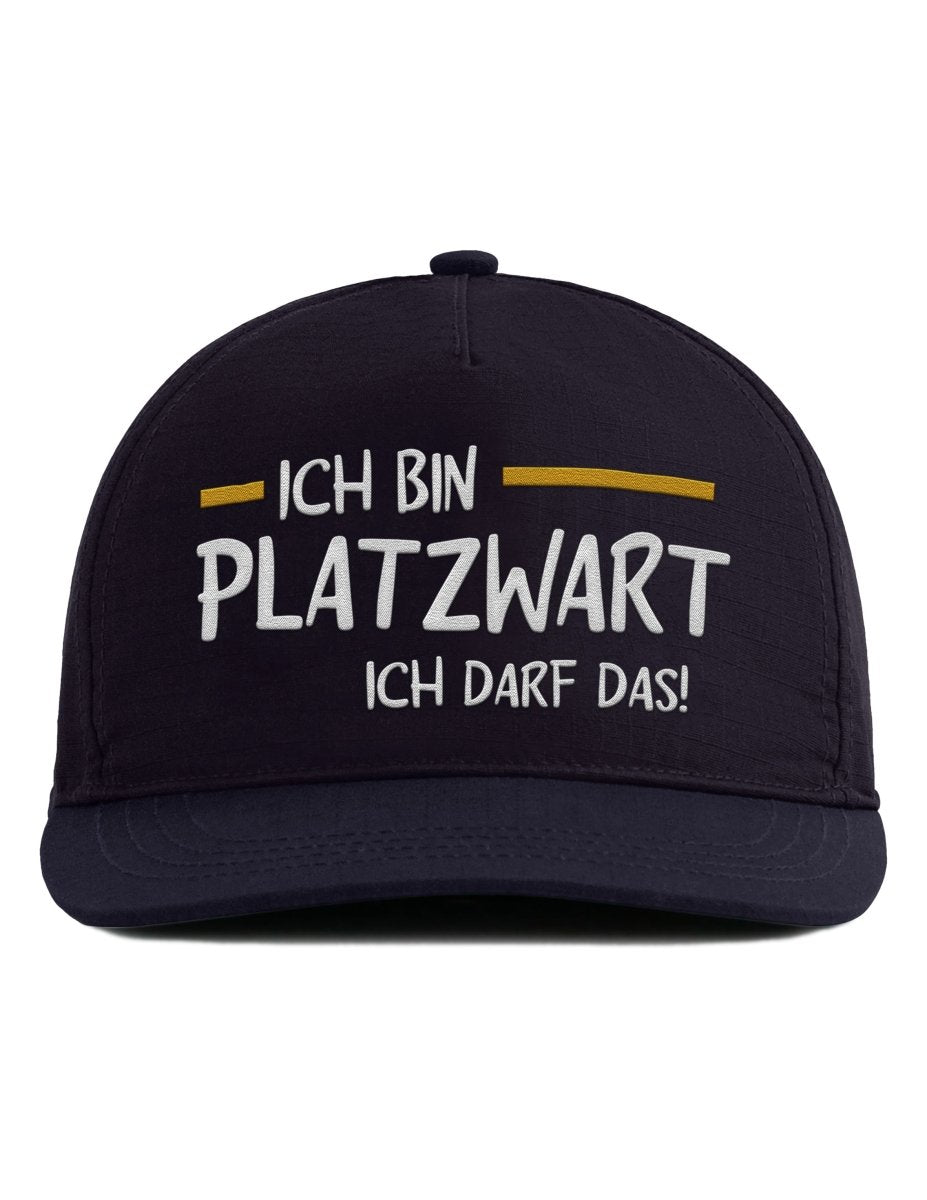 Snapback Cap – Ich bin Platzwart – Unisex Basecap - Bestickt - Schwarzer - Kaffee