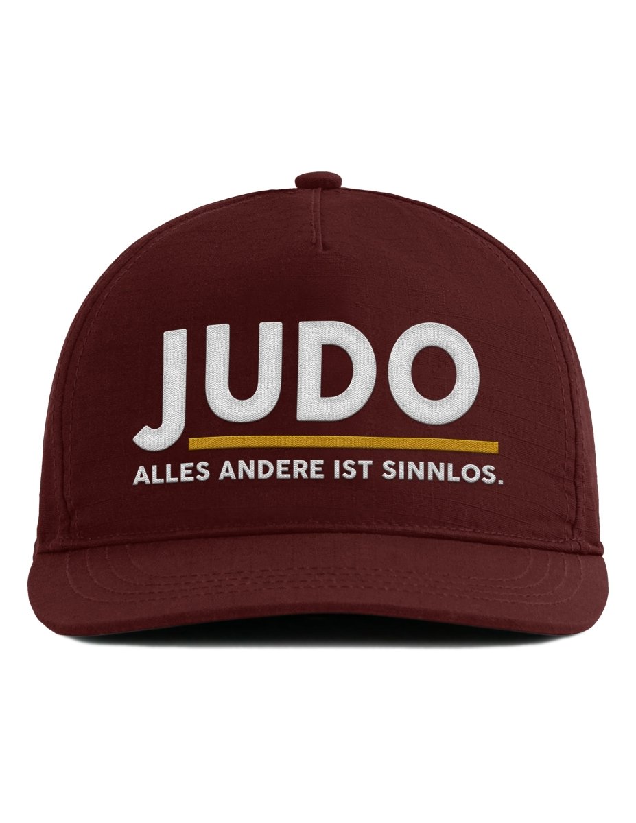 Snapback Cap – Judo alles andere ist sinnlos – Unisex Basecap - Bestickt - Schwarzer - Kaffee