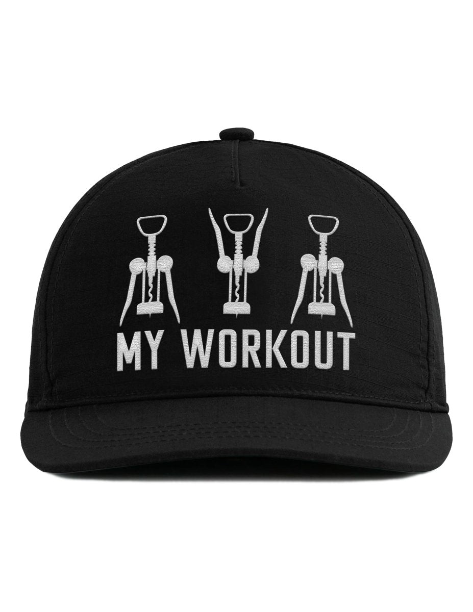 Snapback Cap – My Workout – Unisex Basecap - Bestickt - Schwarzer - Kaffee