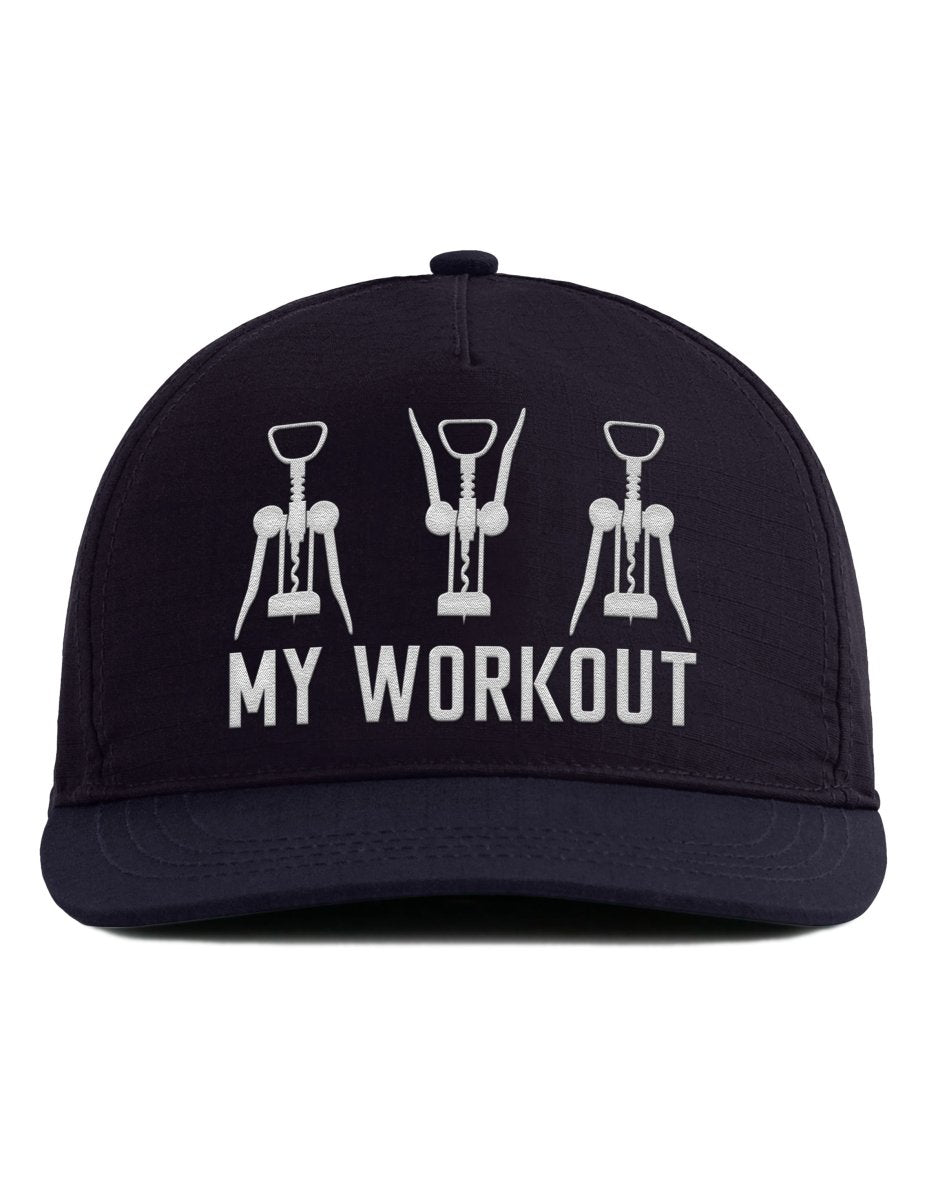 Snapback Cap – My Workout – Unisex Basecap - Bestickt - Schwarzer - Kaffee
