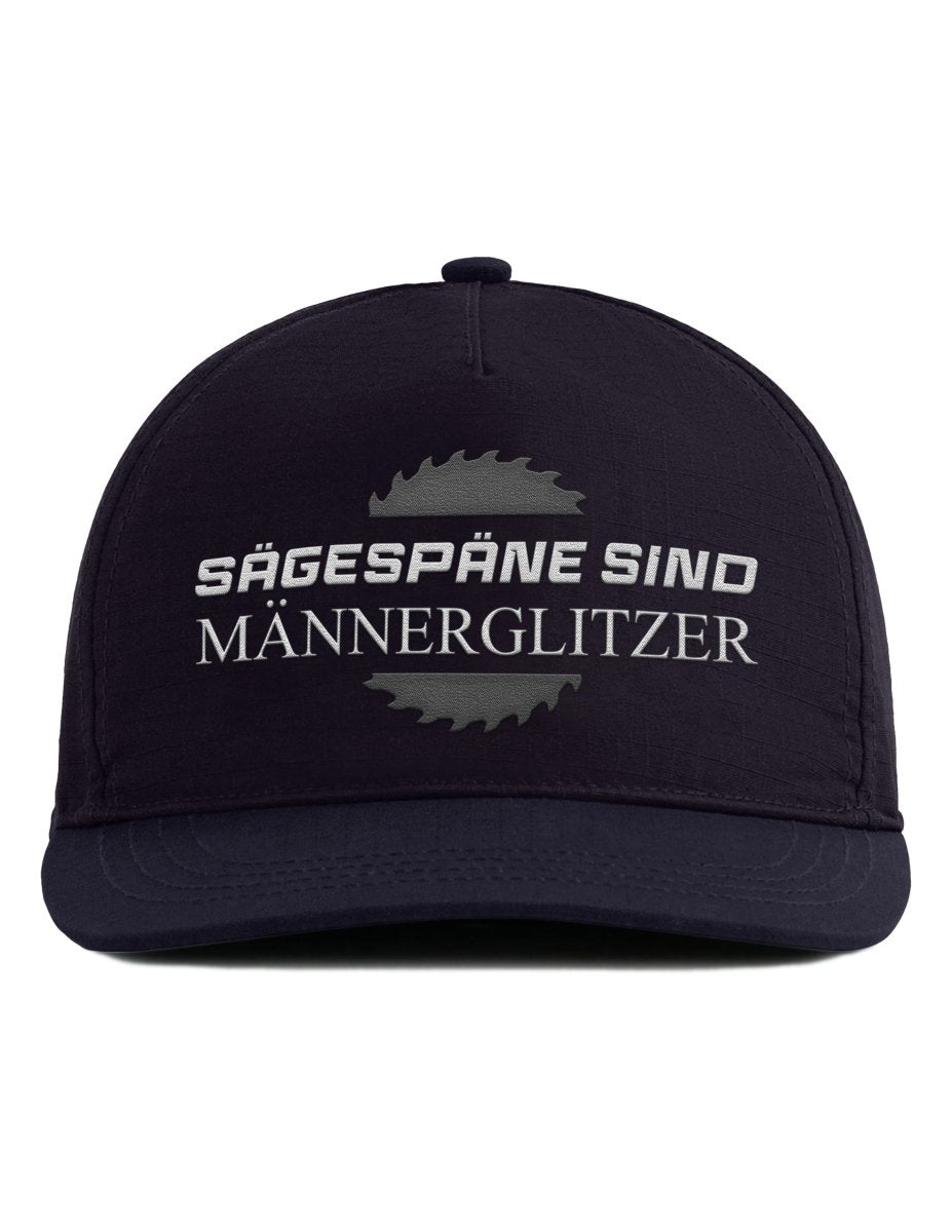 Snapback Cap – Sägespäne sind Männerglitzer – Bestickt – Unisex Basecap - Schwarzer - Kaffee