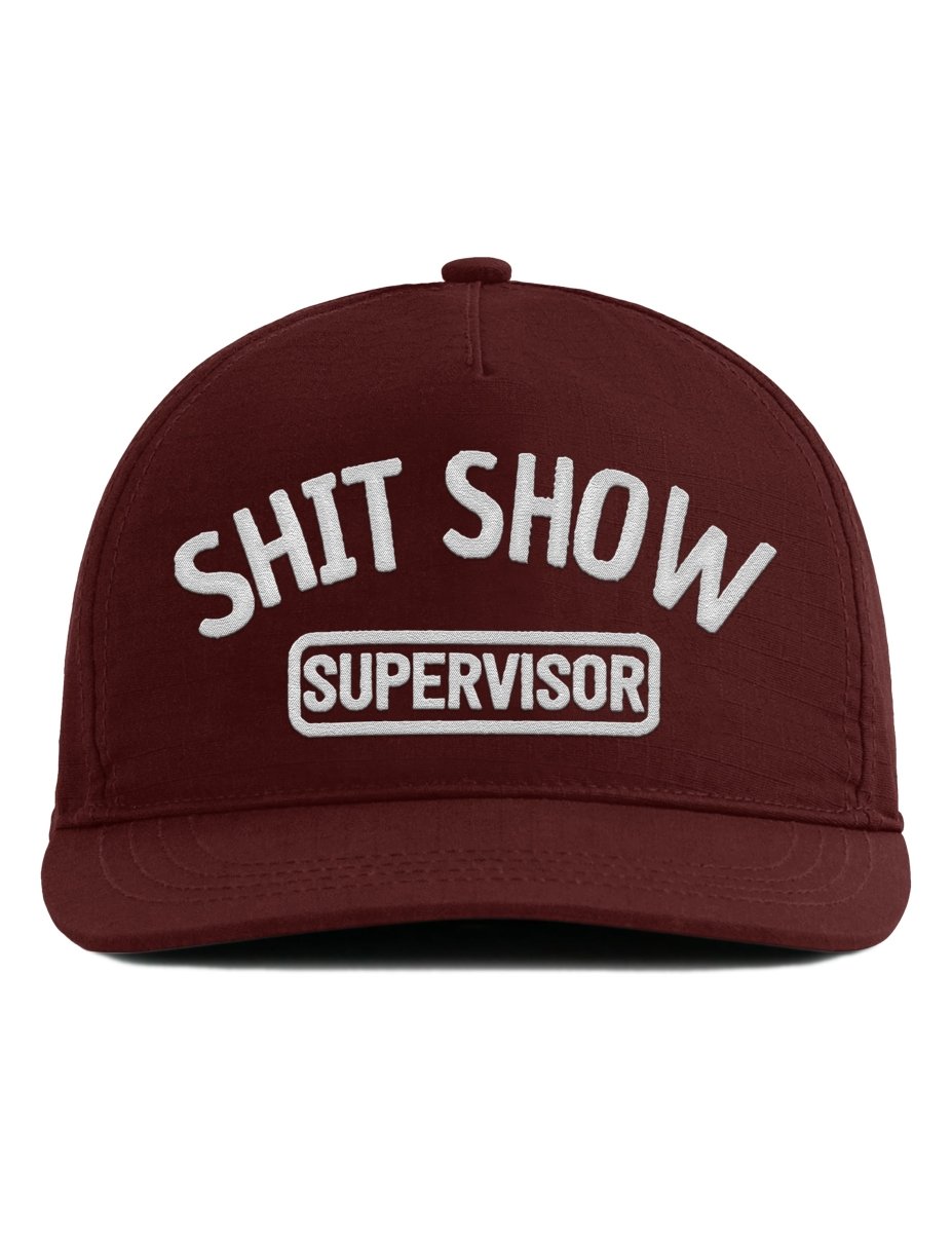 Snapback Cap – Shit Show Supervisor – Unisex Basecap - Bestickt - Schwarzer - Kaffee