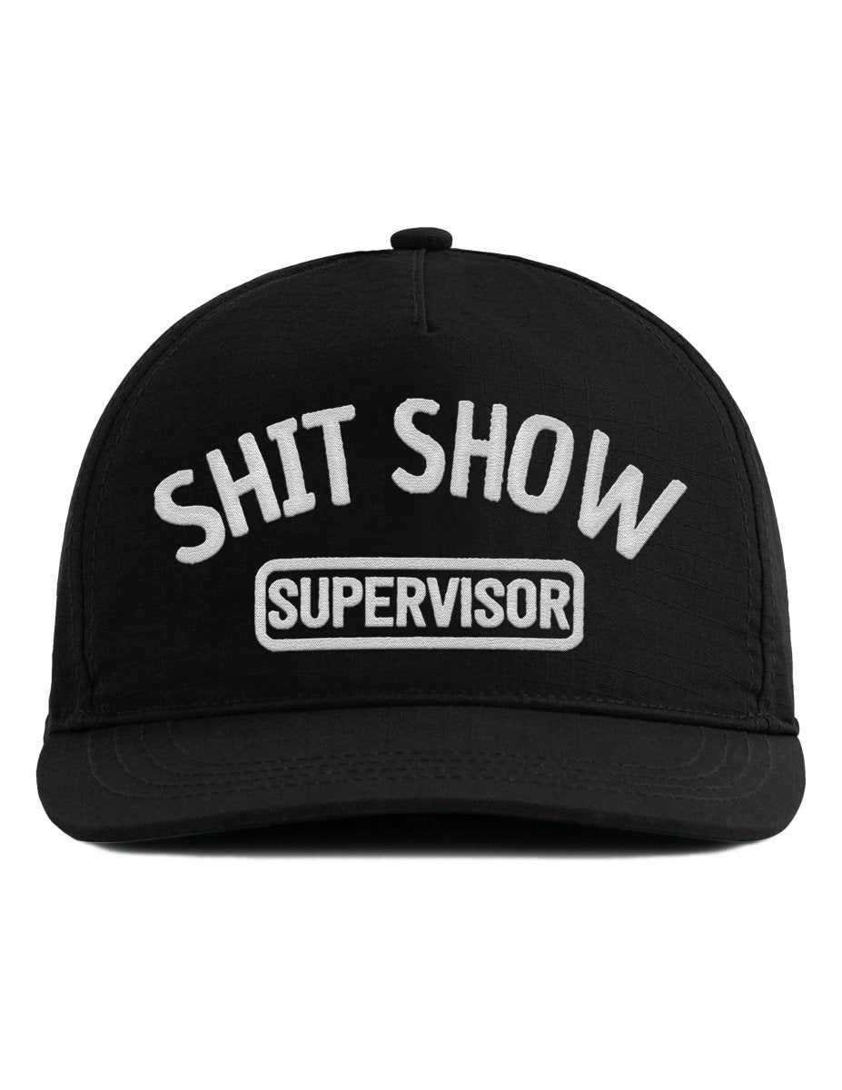 Snapback Cap – Shit Show Supervisor – Unisex Basecap - Bestickt - Schwarzer - Kaffee