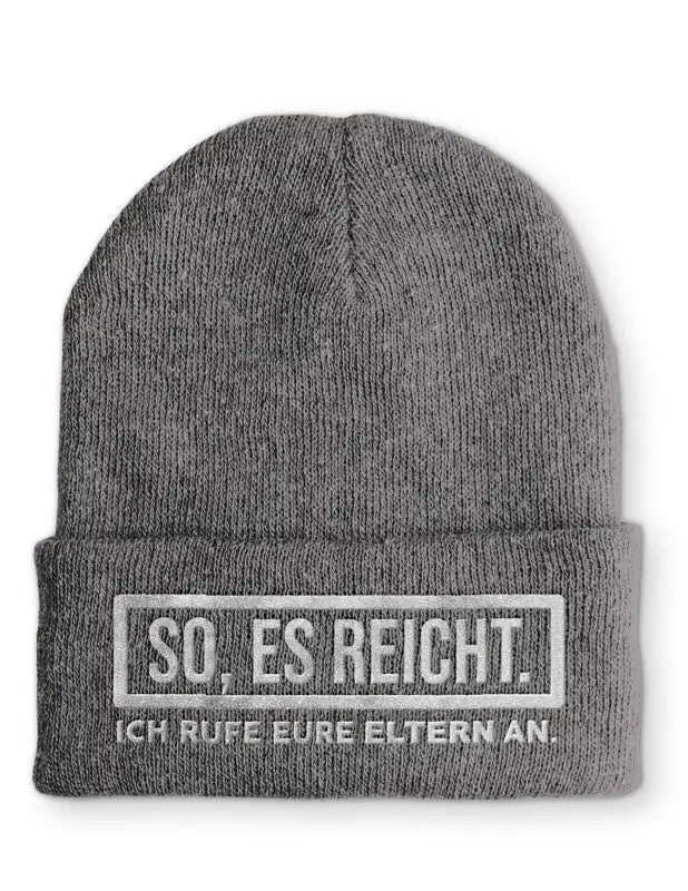 So, es reicht. Ich rufe eure Eltern an. Statement Beanie Mütze mit Spruch - tshirtladen - Mütze