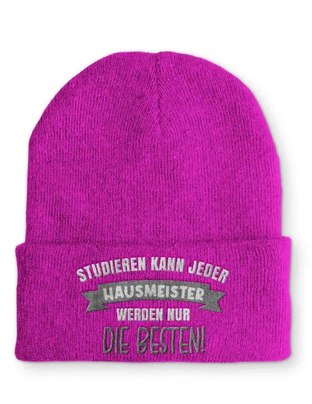 Studieren kann jeder Hausmeister werden nur die Besten Statement Beanie Mütze mit Spruch - tshirtladen - Mütze