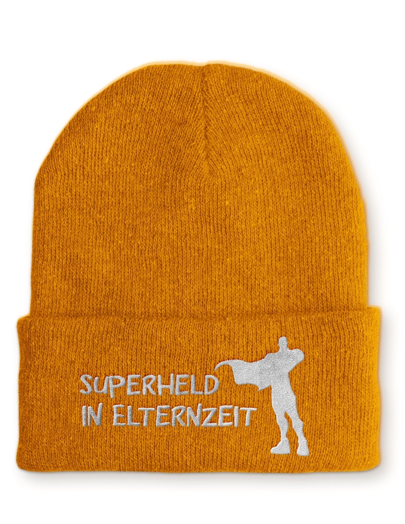 Superheld in Elternzeit Beanie Mütze mit Spruch - tshirtladen - Mütze