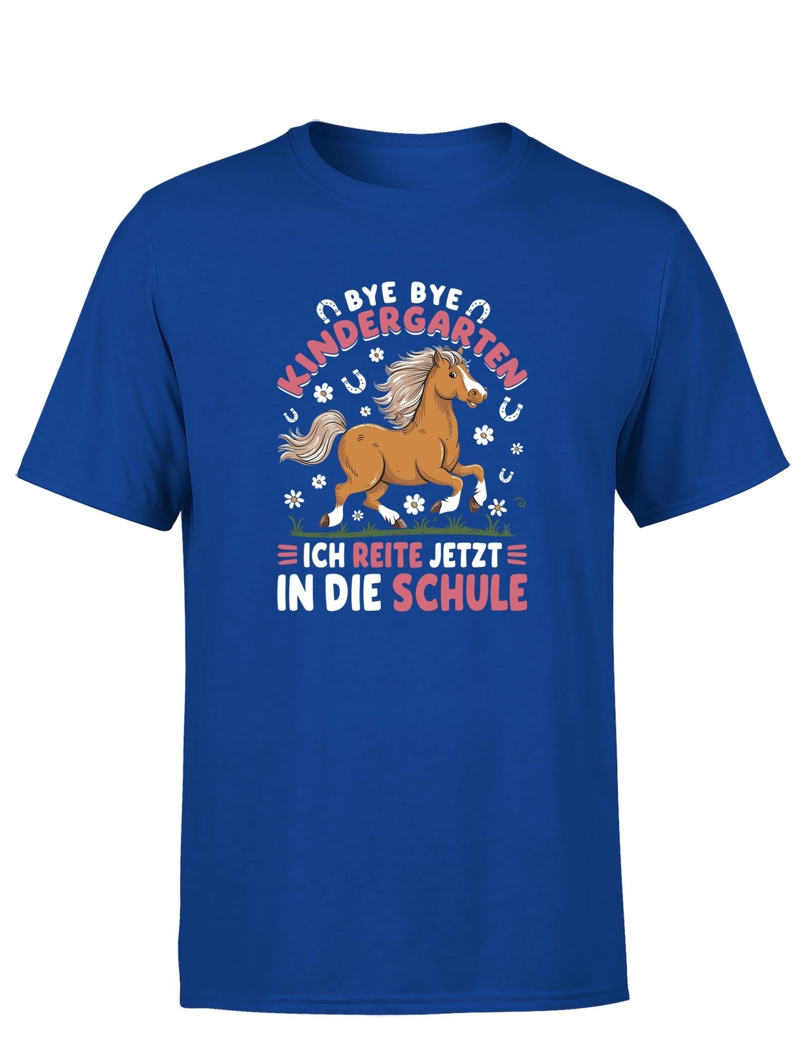 T-Shirt Bye Bye Kindergarten Pferd Schulanfang Shirt Kinder Mit Pferdemotiv - tshirtladen - T-Shirt