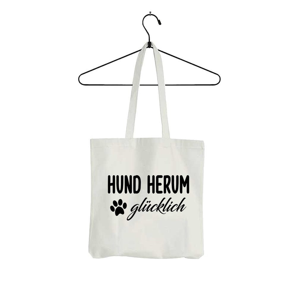 Tasche Hund herum glücklich - Schwarzer - Kaffee