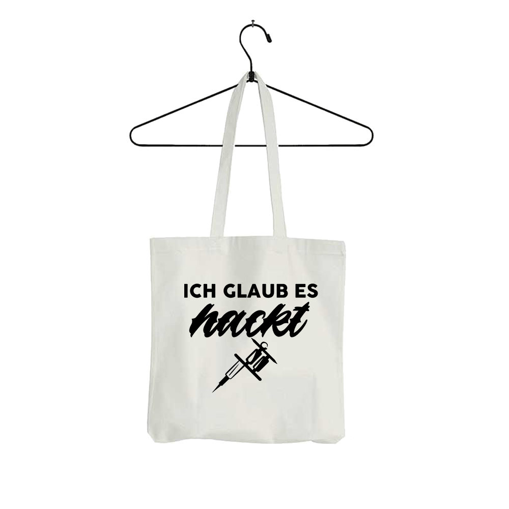 Tasche Ich glaub es hackt - Schwarzer - Kaffee