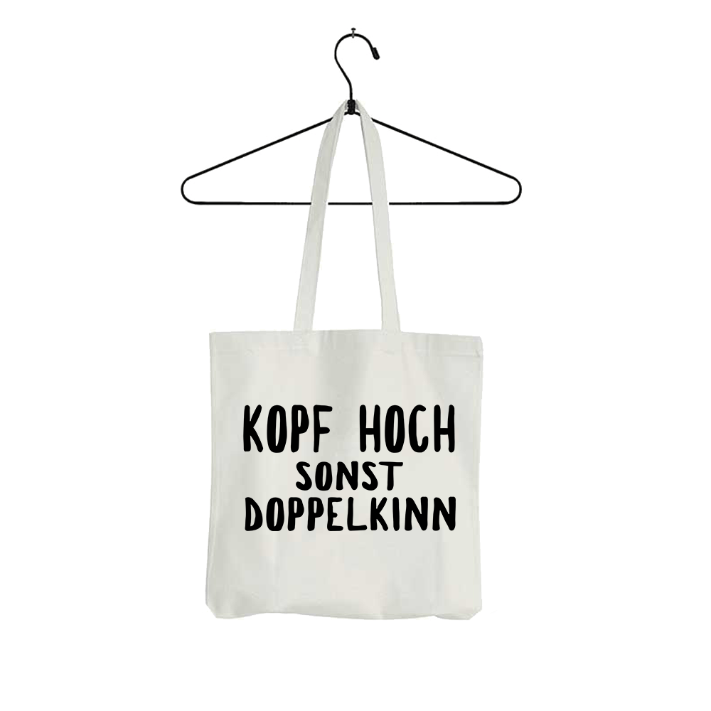 Tasche Kopf hoch sonst Doppelkinn - Schwarzer - Kaffee