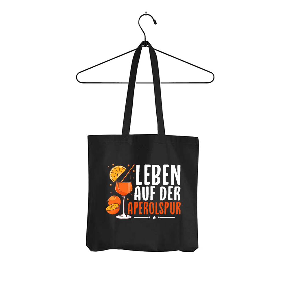 Tasche Leben auf der Aperolspur - Schwarzer - Kaffee