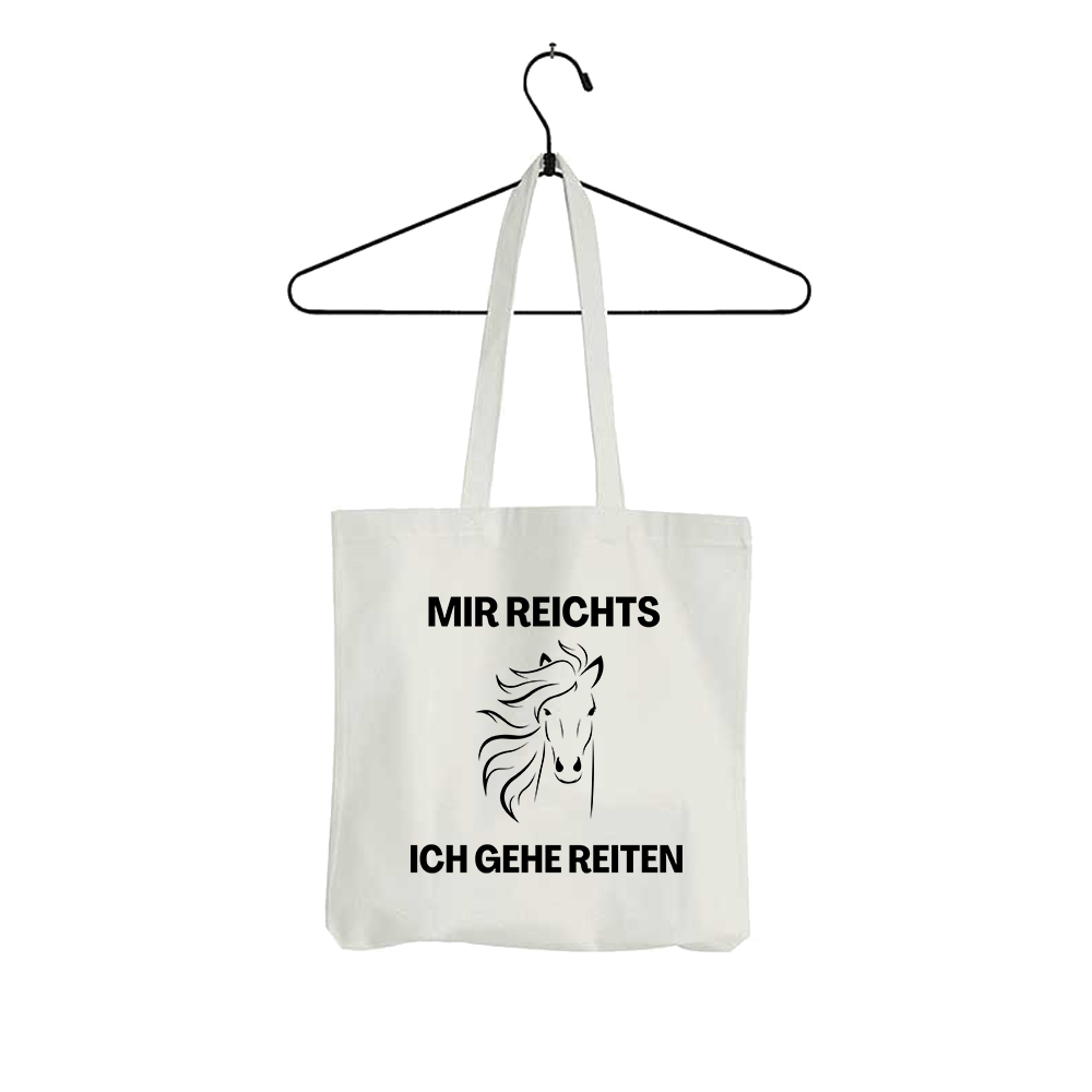 Tasche Mir reichts ich gehe Reiten - Schwarzer - Kaffee