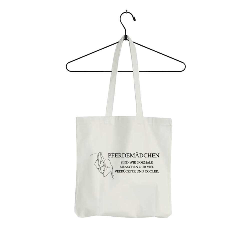 Tasche Pferdemädchen sind wie normale menschen nur viel Verrückter - Schwarzer - Kaffee