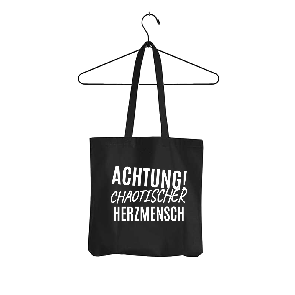 Tasche Achtung chaotischer Herzmensch