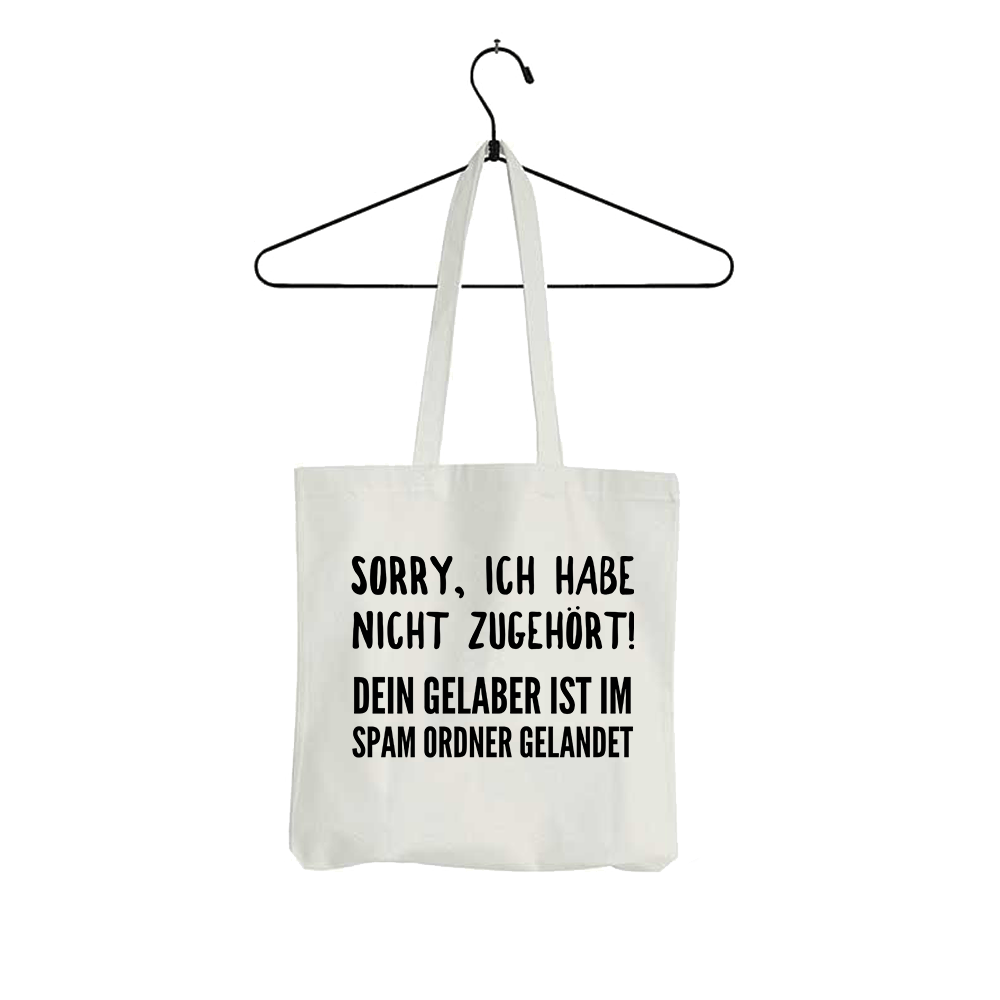 Tasche Sorry ich habe nicht zugehört - Schwarzer - Kaffee