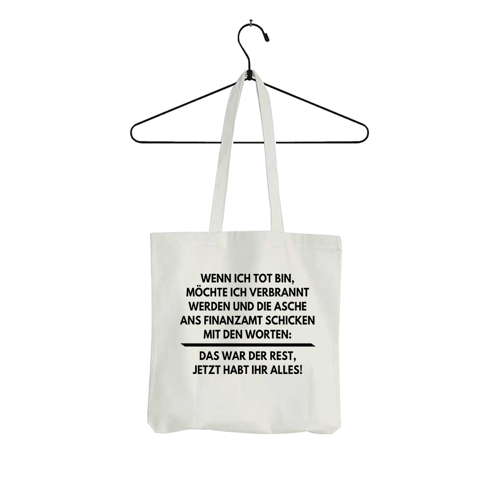 Tasche Wenn ich tot bin - Schwarzer - Kaffee