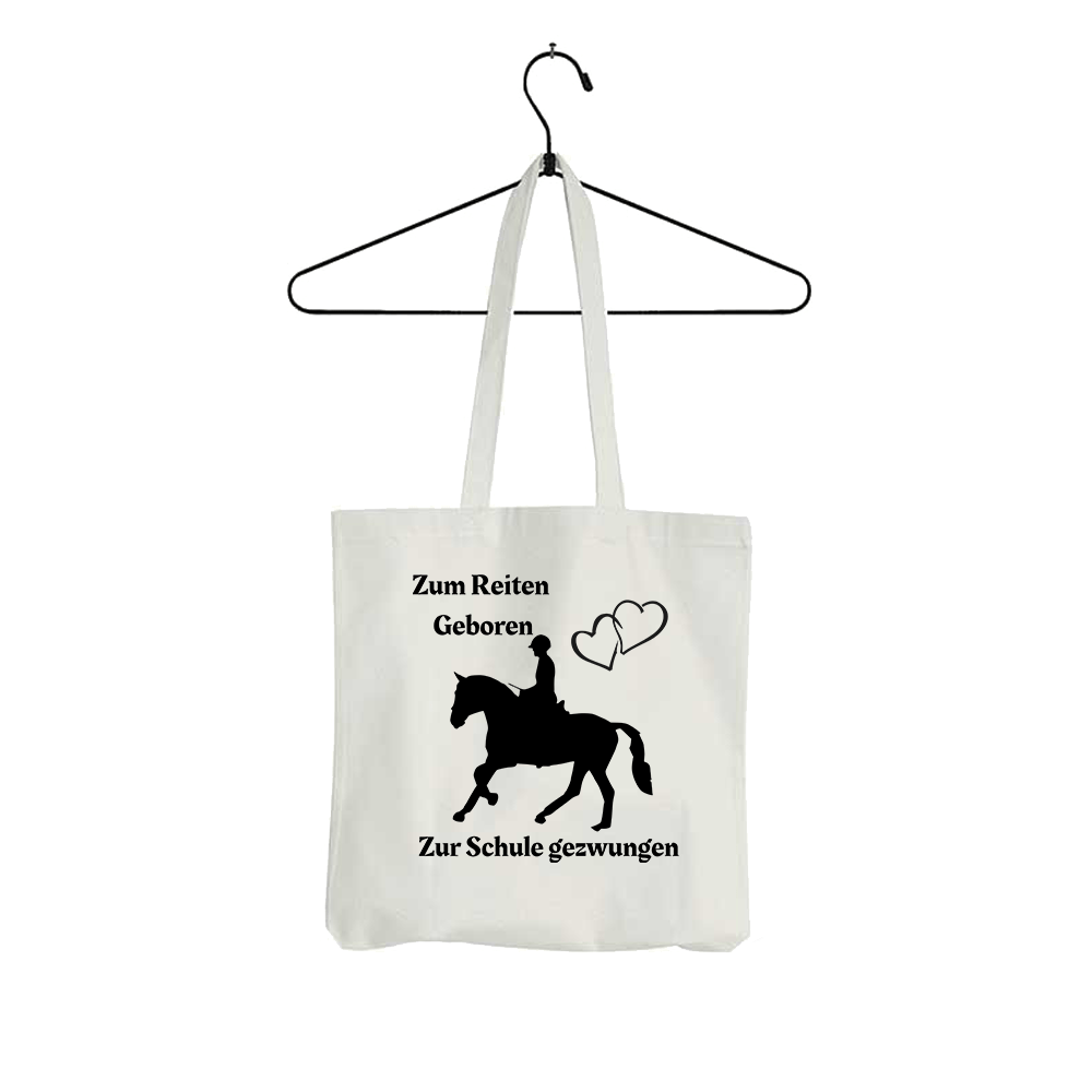 Tasche Zum Reiten Geboren zur Schule gezwungen. - Schwarzer - Kaffee