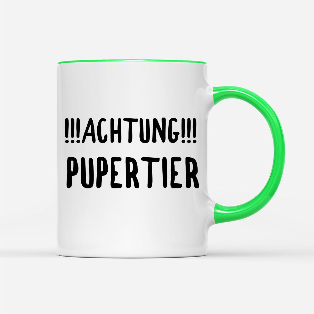 Tasse Achtung Pupertier - Schwarzer - Kaffee