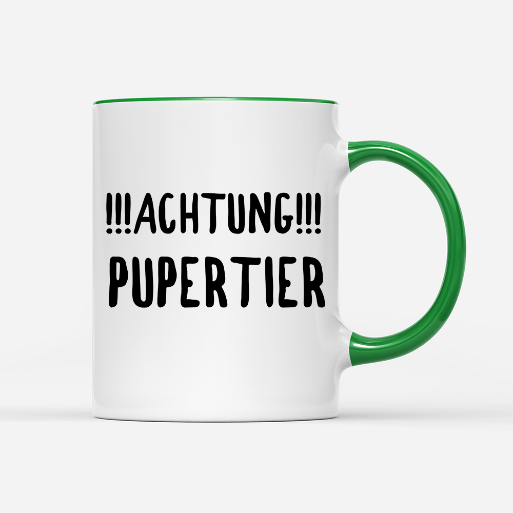 Tasse Achtung Pupertier - Schwarzer - Kaffee