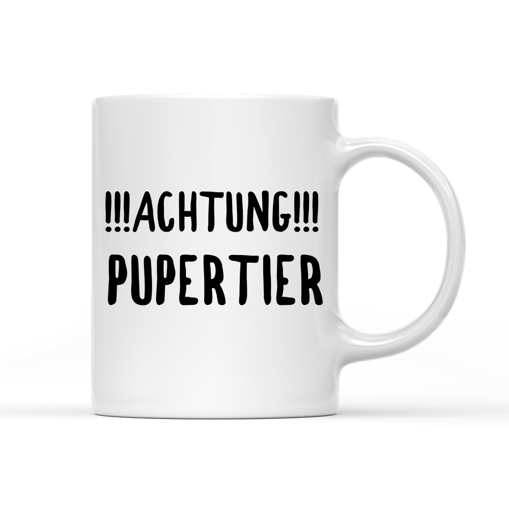 Tasse Achtung Pupertier - Schwarzer - Kaffee