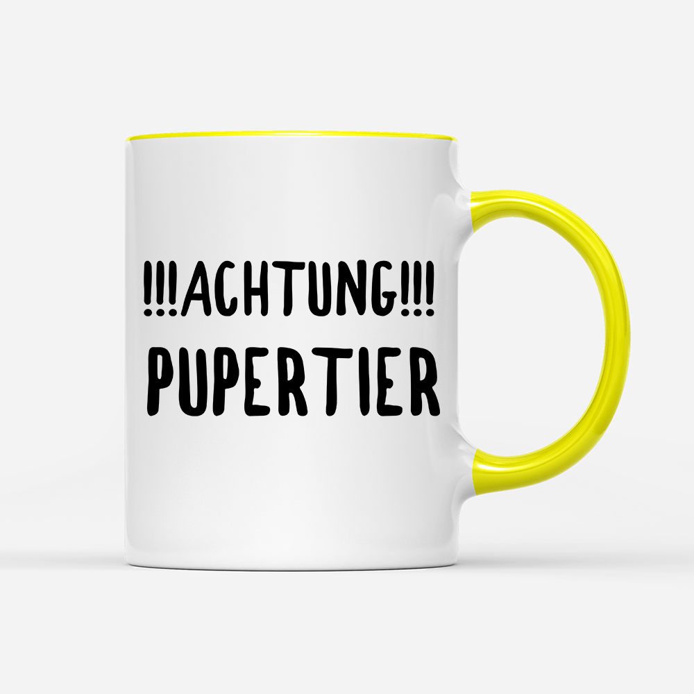 Tasse Achtung Pupertier - Schwarzer - Kaffee