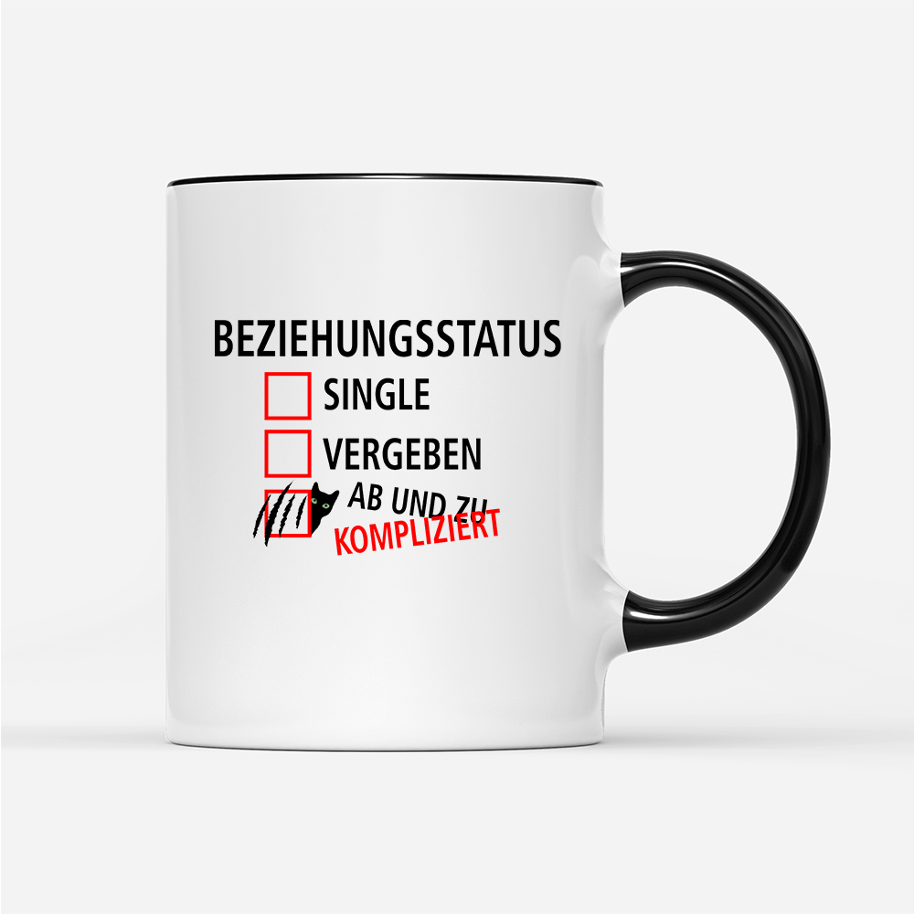 Tasse Beziehungsstatus kompliziert - Schwarzer - Kaffee