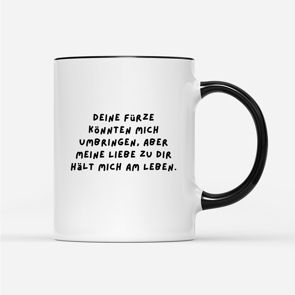 Tasse Deine Fürze könnten mich umbringen - Schwarzer - Kaffee