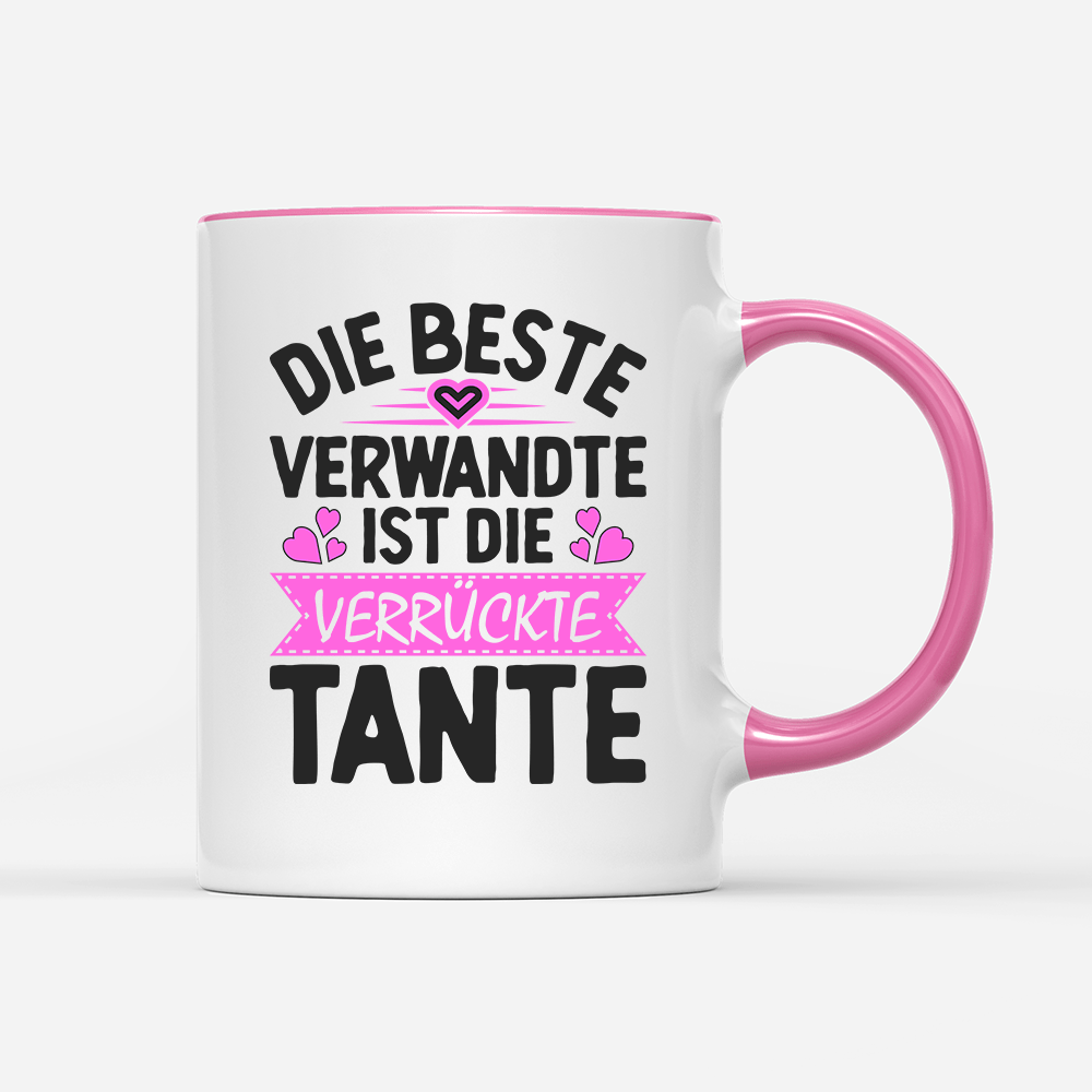 Tasse Die beste Verwandte ist die Tante - Schwarzer - Kaffee